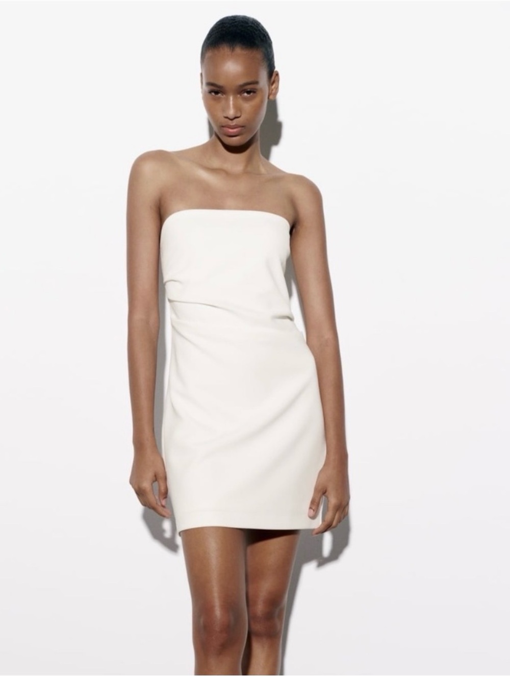 NWT Zara White Strapless Mini Dress